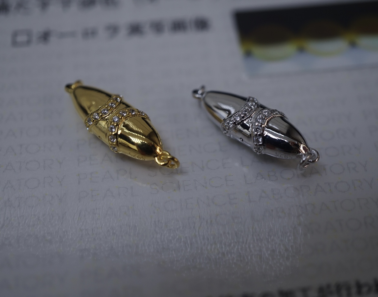 进口工艺S925纯银扣插杆扣珍珠diy项链扣手链扣