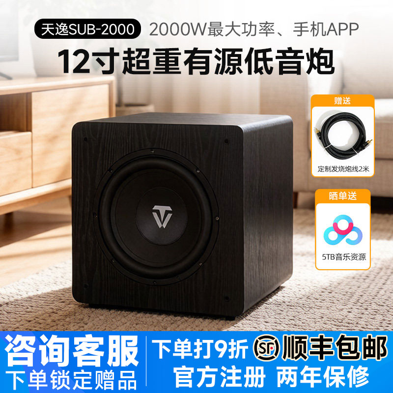 Winner/天逸SUB-2000家用有源超重低音炮12寸/15寸/18寸影院低音