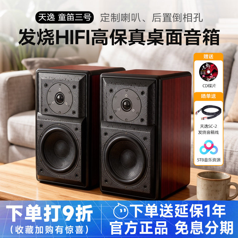 Winner/天逸 童笛三号TD-3发烧HIFI高保真桌面音箱无源书架音响