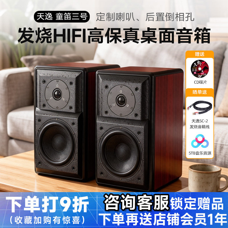 Winner/天逸 童笛三号TD-3发烧HIFI高保真桌面音箱无源书架音响