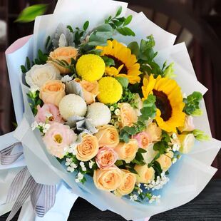 日照鲜花店香槟玫瑰东港区新市区莒县岚山区五莲母亲节同城送花