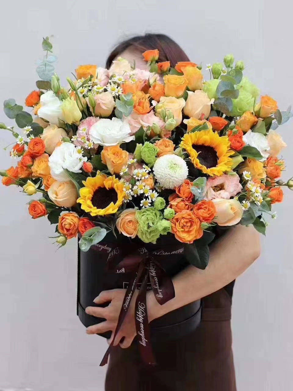 抱抱桶鲜花日照同城配送节日生日东港区五莲莒县岚山区情人节花束