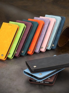 适用于三星Galaxy Z Flip Fold 3/4/5/6/7 手机套磁性对吸扣翻盖式皮套全包边软硅胶TPU外壳防摔插卡支架高档