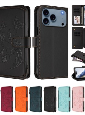 适用于Tecno Spark GO 2020/Spark GO 2021 手机套拉链零钱包保护皮套防摔多插卡槽手挂绳可无线充电时尚