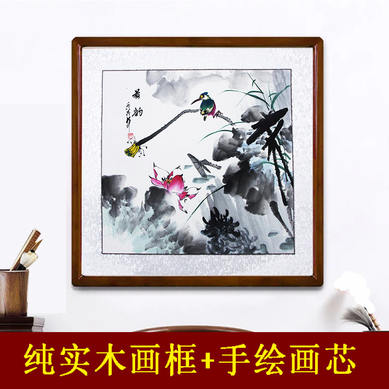 新中式装饰画沙发背景墙玄关客厅壁画禅意水墨画手绘现代中式挂画|ruв категории Домашний быт, декоративная живопись, китайская живопись - от Buy2taobao.com для оказания профессиональной услуги покупки агента Taobao