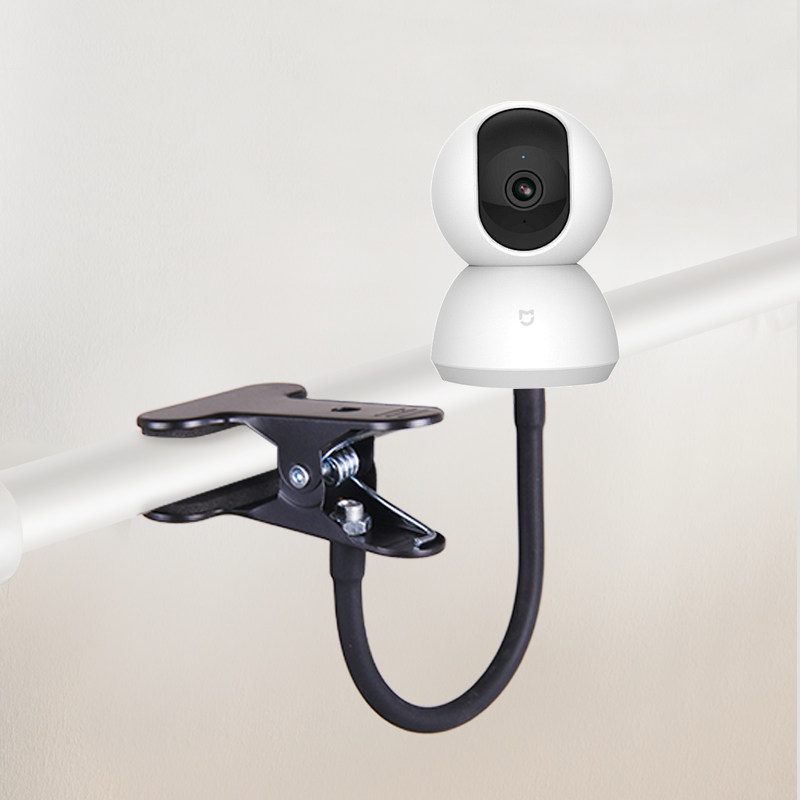 免打孔摄像头监控支架免粘贴夹子软管适配小米萤石乐橙海马爸比