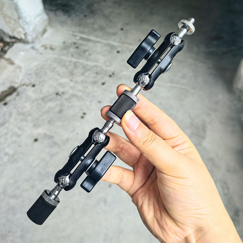 1/4金属长豌豆万向头转接手机支架悬臂三角架替换连接云台配件