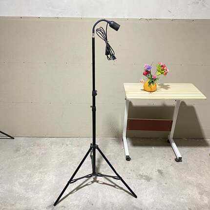 植物补光灯架三脚伸缩带开关E27螺口灯座灯头室内通用型落地支架