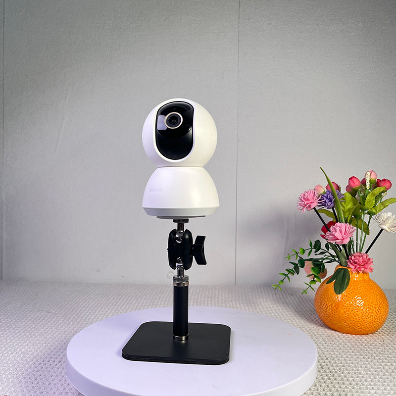 桌面家用智能监控免打孔金属支架摄像头立装多角度可调节旋转台式