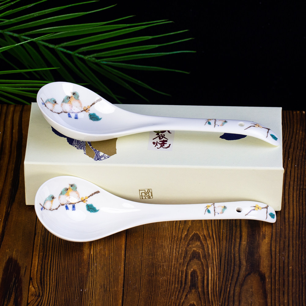 日本进口全新九谷烧青郊家用陶瓷汤勺山雀鸟日式调羹大号盛汤饭勺,餐饮具,调羹/饭勺,淘宝优惠券,粉丝福利购,淘宝优惠卷