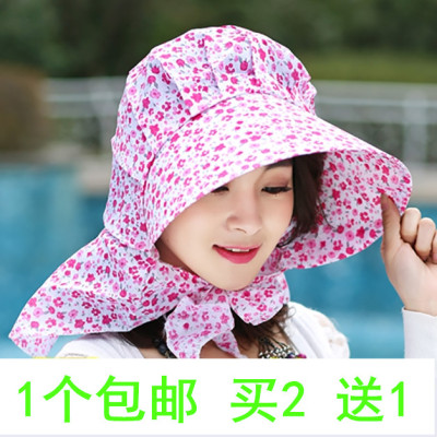 遮阳帽户外骑车护脖太阳帽子2送1