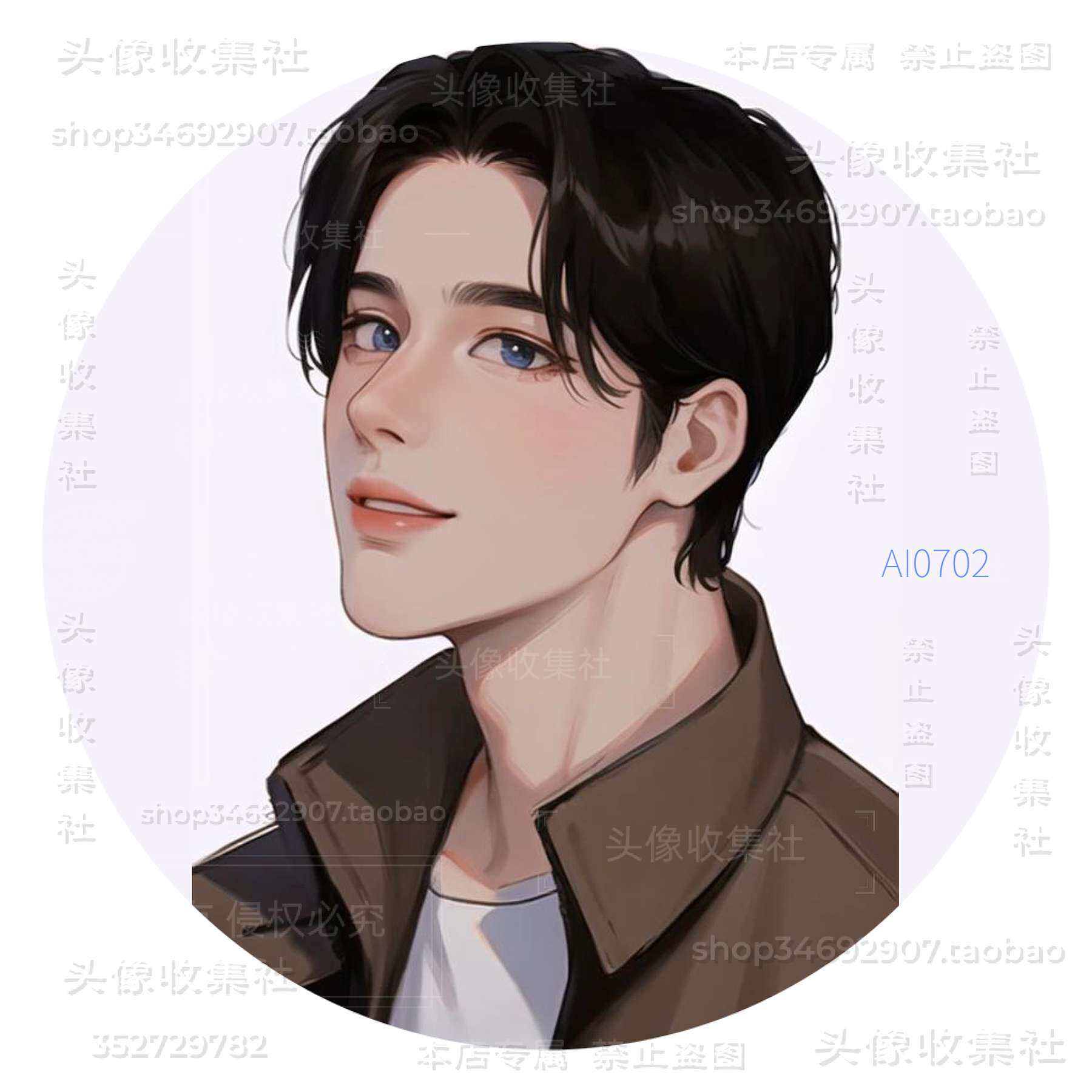 头像男 高清图片卡通动漫手绘 阳光帅气男  自动发货 头像收集社