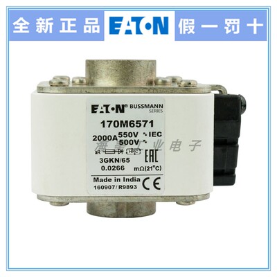 美国 BUSSMANN 巴斯曼熔断器 170M6571  2000A 550V 500V 保险丝