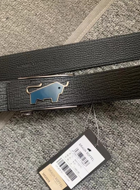 金牛头层牛皮自动扣板扣针扣男士腰带真皮休闲皮带时尚裤带019
