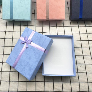 蝴蝶结项链戒指耳饰手链包装盒精美礼品盒7*9饰品盒首饰盒