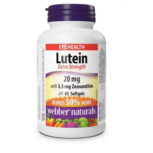加拿大发货Webber叶黄素加强型含3.5毫克玉米黄质20 毫克45粒胶囊