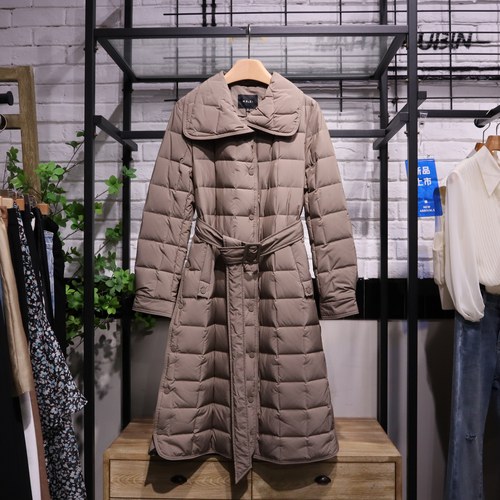 MRER莫乂义2025冬季新款韩版宽松收腰长款羽绒服专柜正品R3D04662