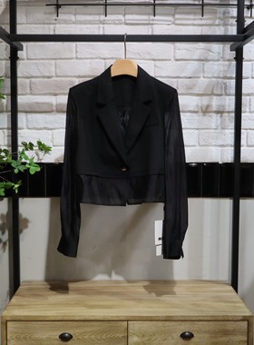 MRER莫乂义 春季新款时尚百搭设计感拼接外套女R5C31162专柜正品