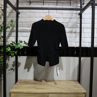 MRER莫乂义 春季新款半高领套头短袖针织线衫R5A54311专柜正品