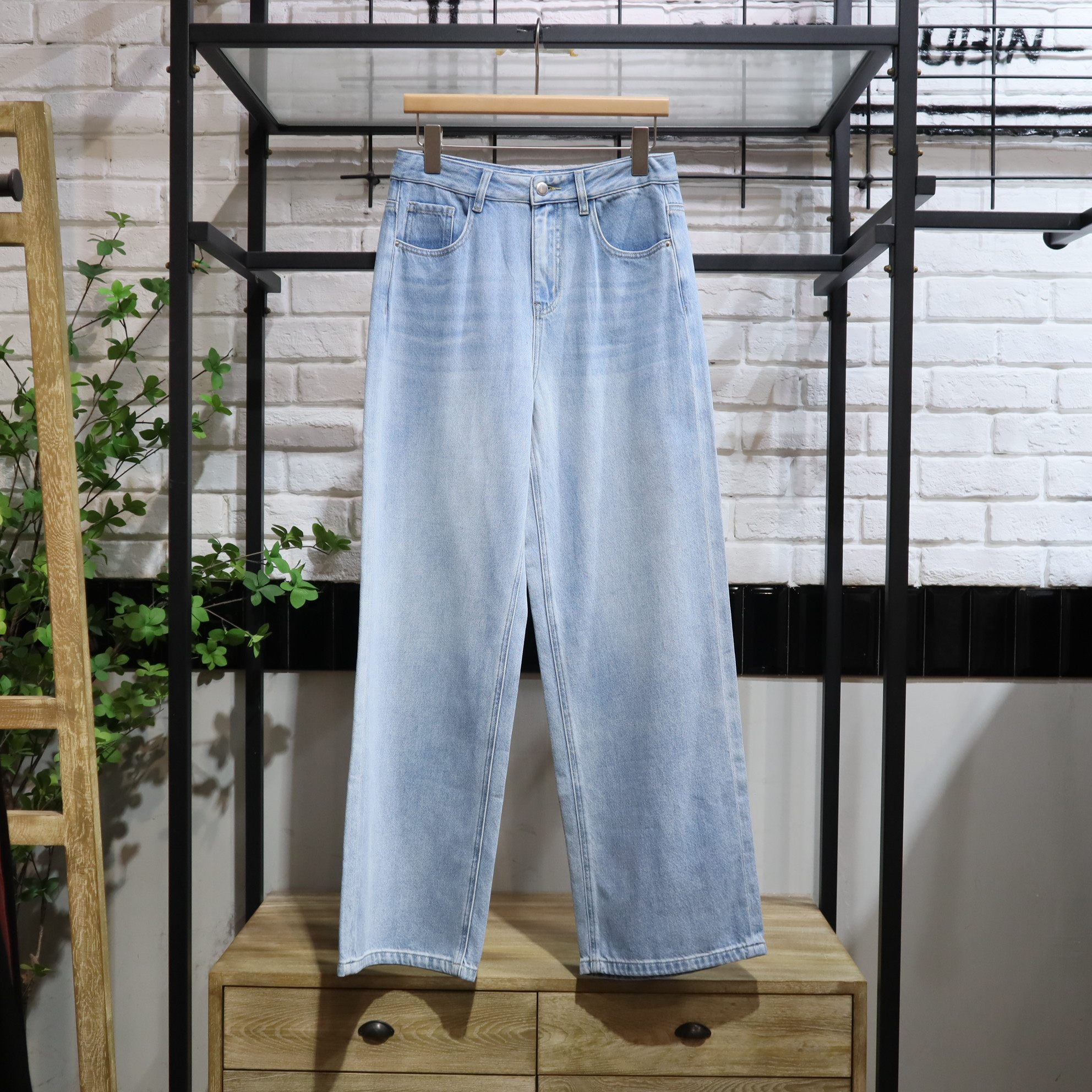 MRER莫乂义 春季新款直筒微阔简约百搭牛仔裤女R5C74362专柜正品,女装/女士精品,休闲裤,淘宝优惠券,粉丝福利购,淘宝优惠卷