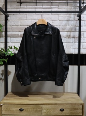 MRER莫乂义 春季新款简约百搭挡风时尚皮衣外套R5C31385专柜正品