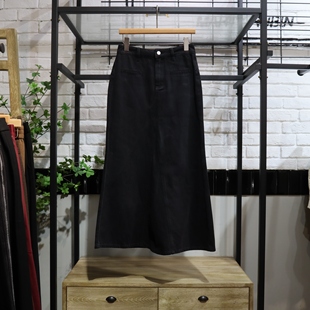 MRER莫乂义 春季新款高腰宽松型女士牛仔半身裙R5A62885专柜正品