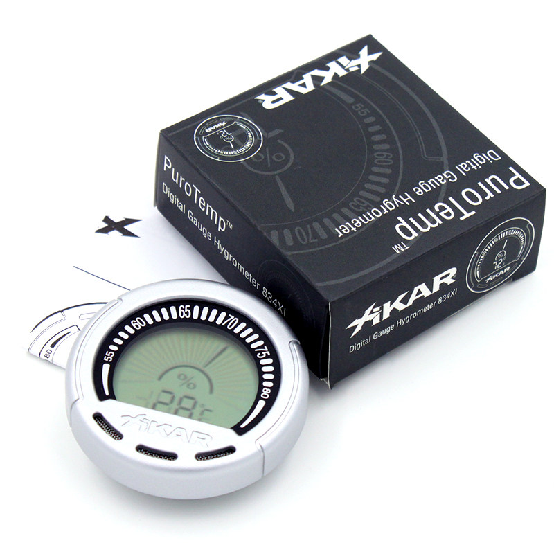 西卡XIKAR雪茄温度计湿度器大圆形雪茄烟恒温恒湿测试器表Xikar