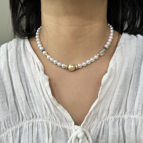 天然珍珠项链女款轻奢小众