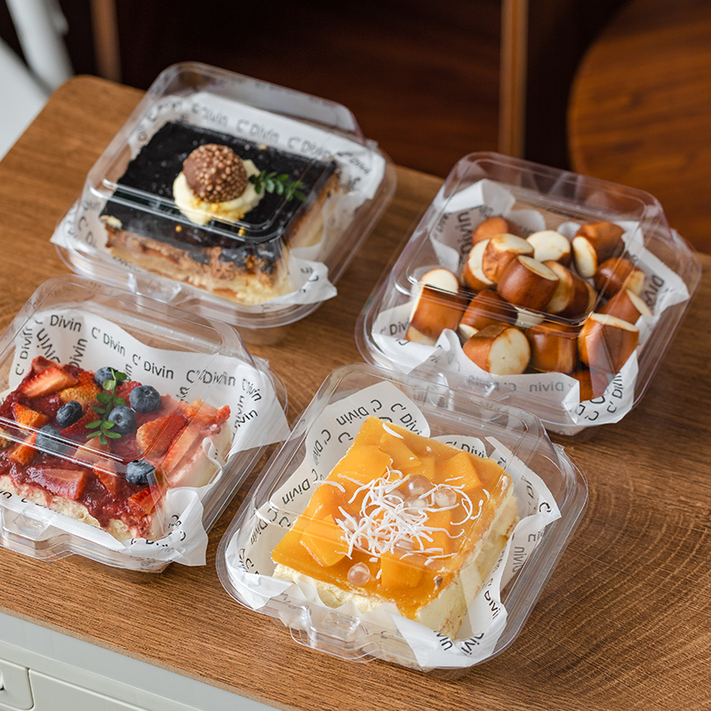 ins风蛋糕盒便当蛋糕甜品盒子提拉米苏包装盒汉堡野餐盒烘焙打包