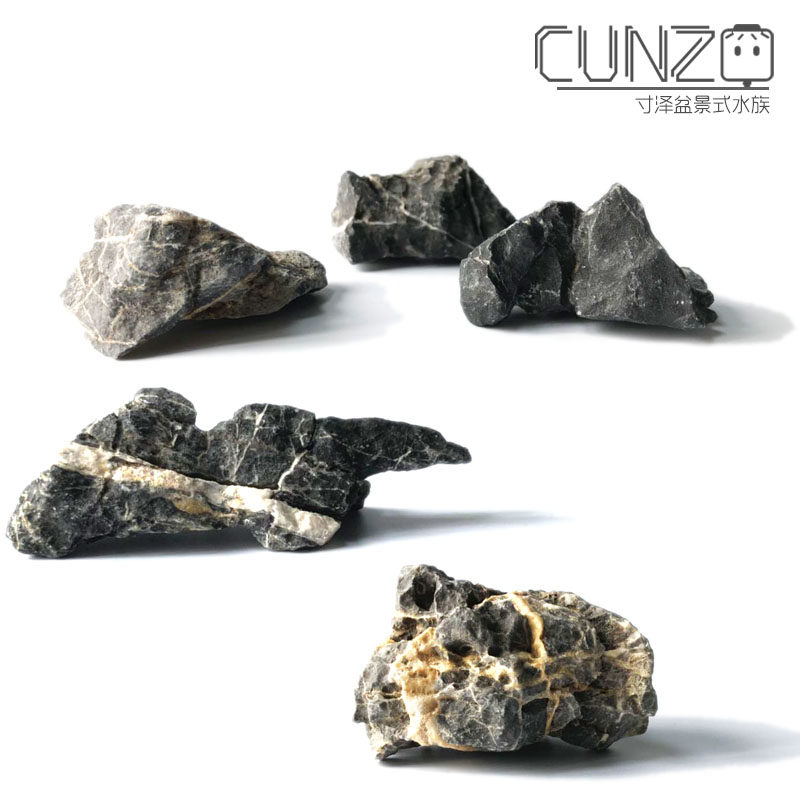 寸泽微缸/微景观青龙石造景/酸洗青龙石/造景石/假山石头