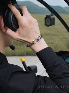 roadjeny创意小众手链黑金c扣