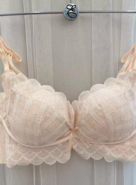 韩国EBLIN精美粉色时尚性感蕾丝边聚拢女无钢圈舒适四季薄款文胸
