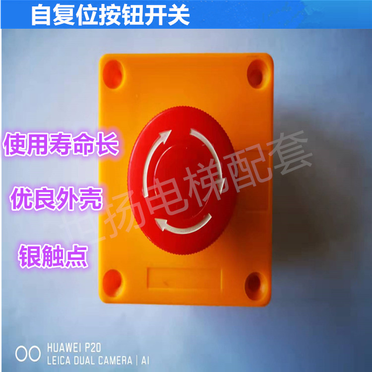 带箭头紧急急停带自动按钮开关