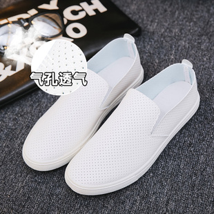 透气孔皮鞋男鞋子男士夏季软底防滑皮凉鞋打孔镂空轻便运动休闲鞋