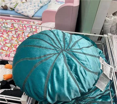 IKEA宜家家居代购 布洛凡格靠垫抱枕圆形珊瑚形状天蓝色70534075