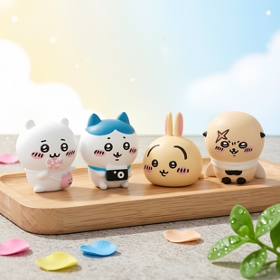 （现货）正版日本万代Chiikawa吉伊卡哇嘲讽熊自嘲熊食玩明盒摆件