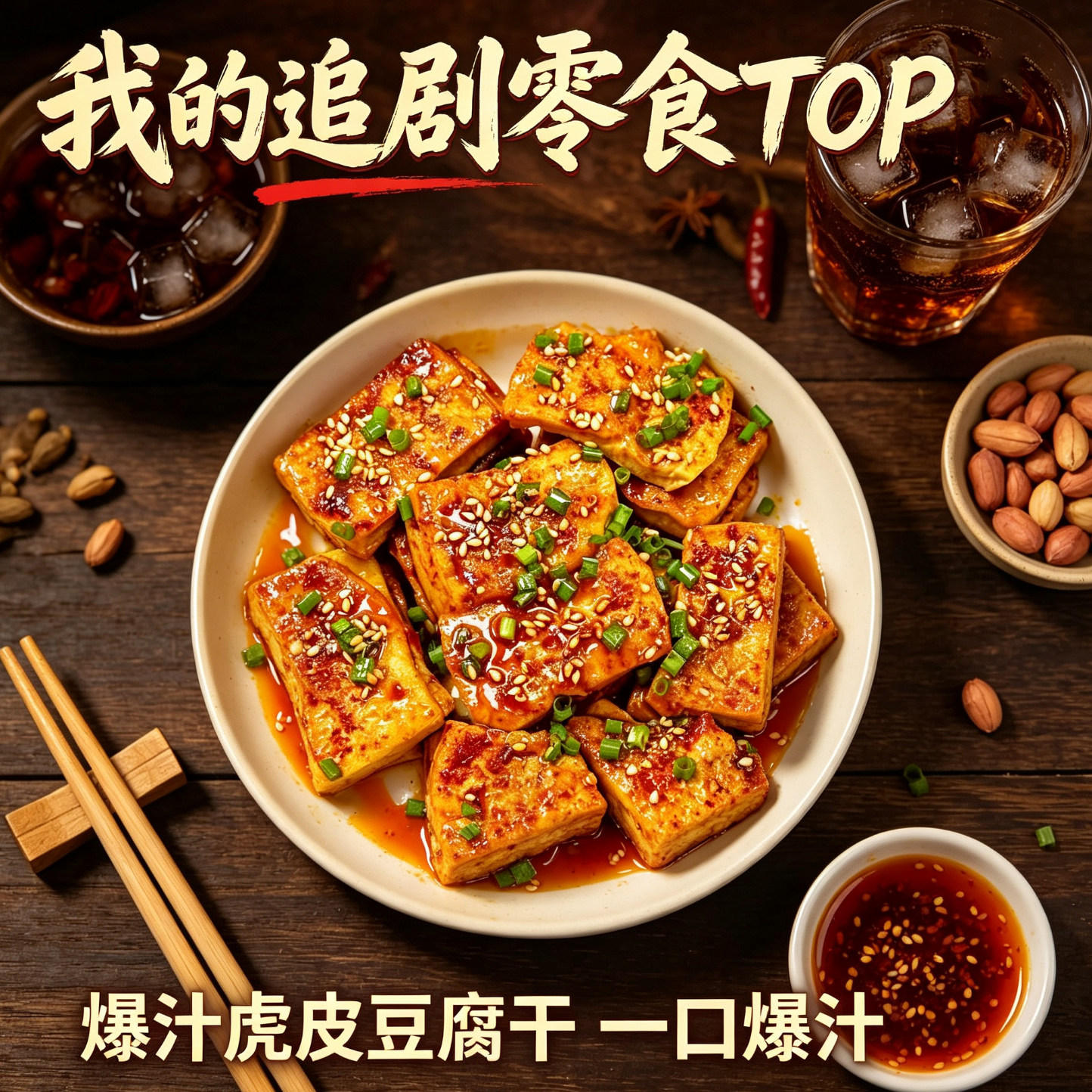 虎皮爆汁豆干网红爆款炸豆腐干追剧休闲食品办公室解馋零食多口味