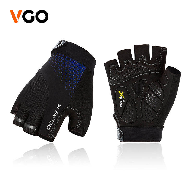 VGO 自行车手套青少年半指透气防滑缓震骑行运动薄款户外SL2512
