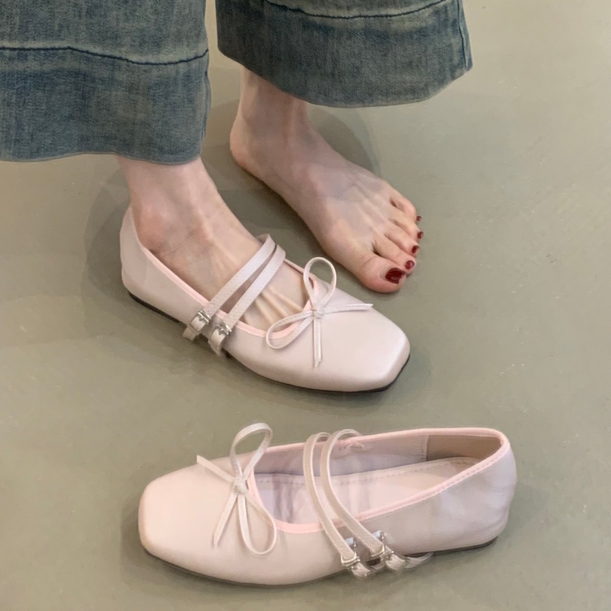 法式内增高玛丽珍鞋2026春季温柔仙女风配裙子蝴蝶结一字芭蕾舞鞋,女鞋,浅口单鞋,淘宝优惠券,粉丝福利购,淘宝优惠卷