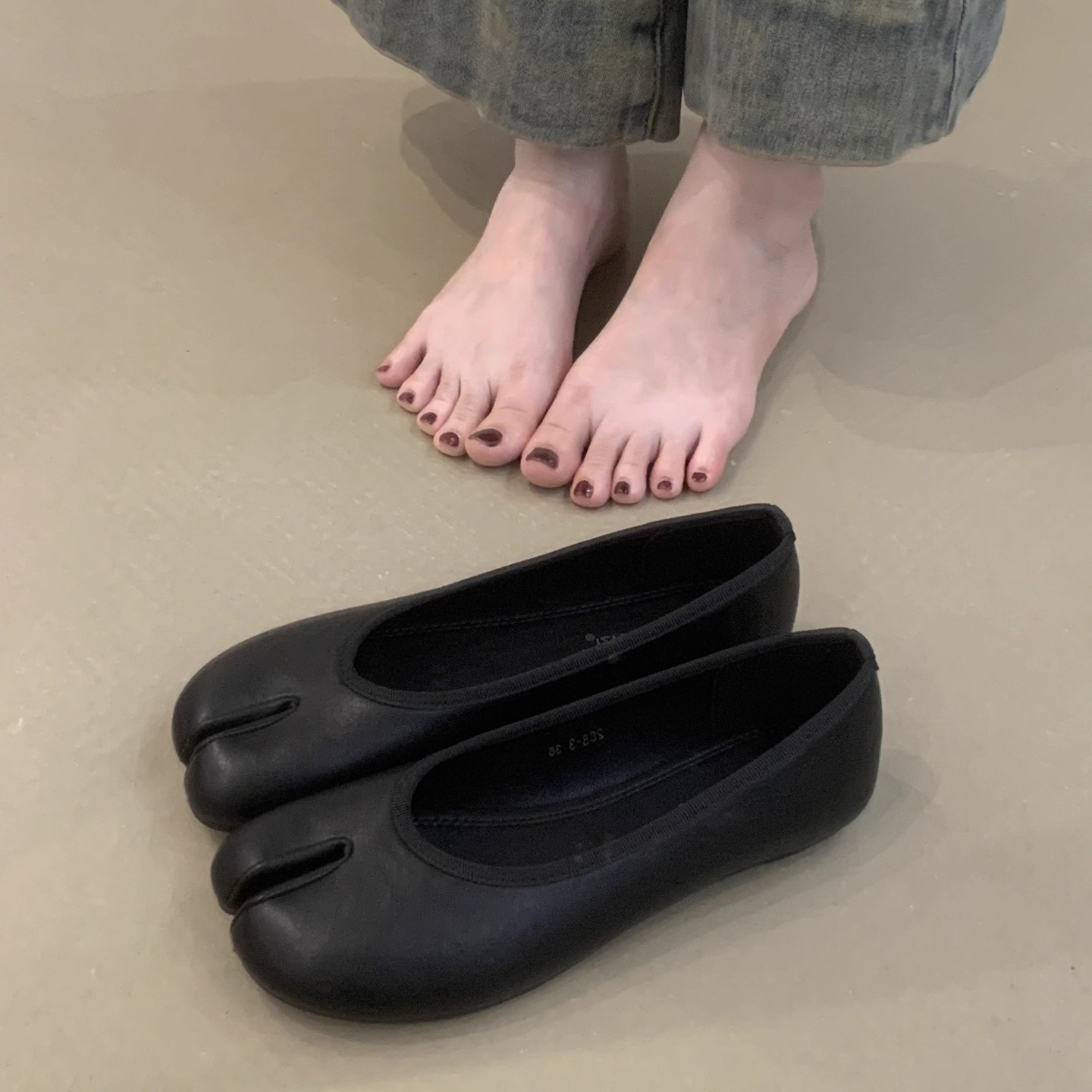 简约分趾猪蹄鞋超软超软平底单鞋