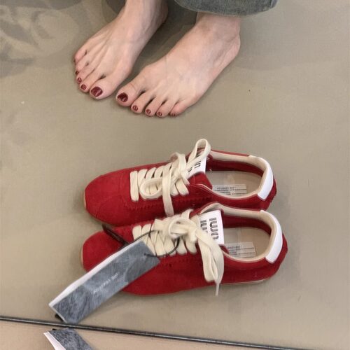 百搭德训鞋系带板鞋阿甘鞋女鞋