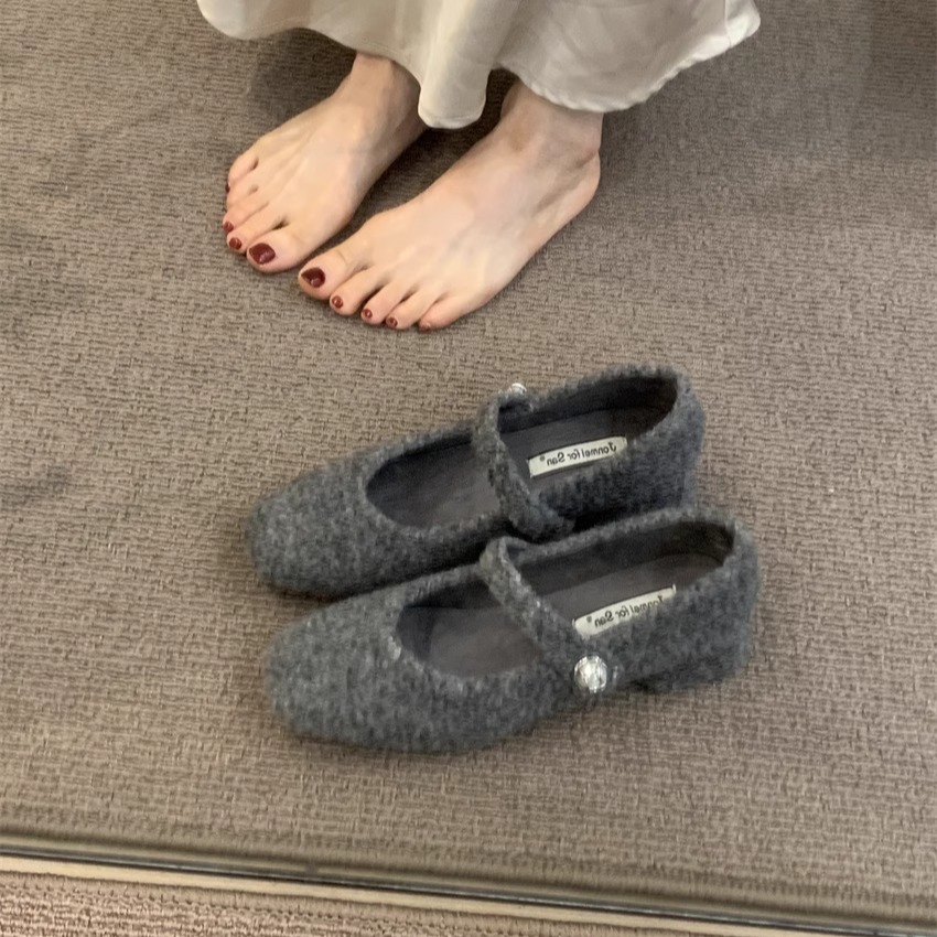 气质优雅温柔加绒保暖玛丽珍鞋