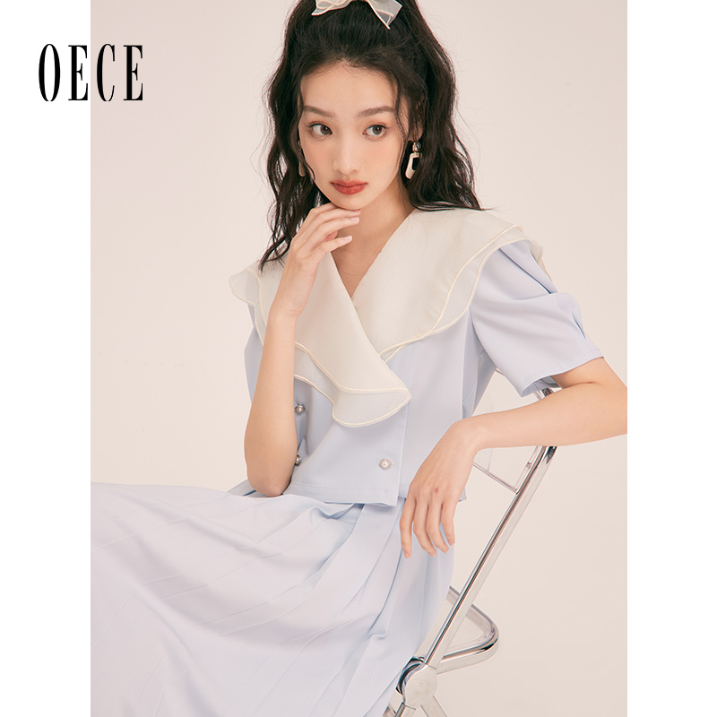 Oece气质两件套春夏季新款女装高级感春夏小清新套装裙子减龄