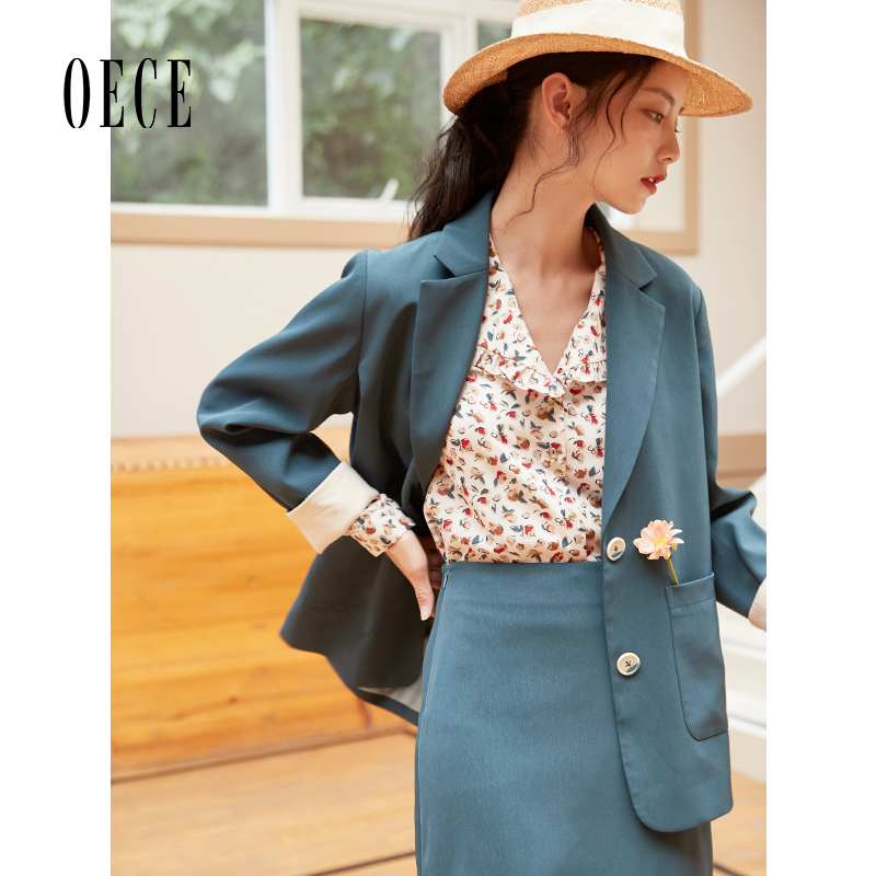 复古显白英伦韩版修身风小西装