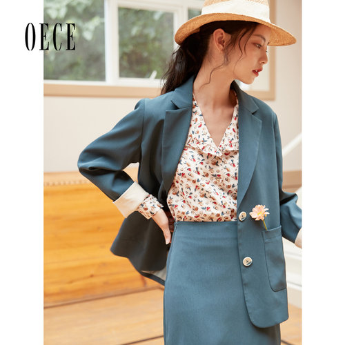 复古显白英伦韩版修身风小西装