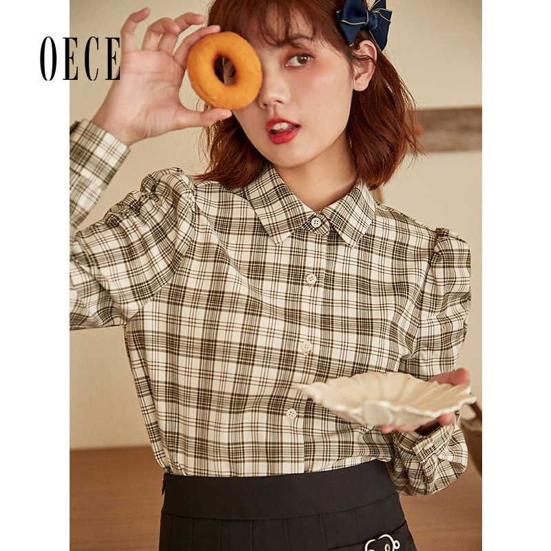 复古格子衬衫春装Oece