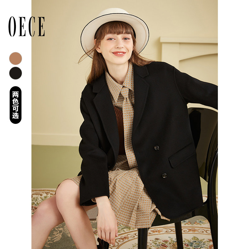 oece新款秋冬季呢子西装外套