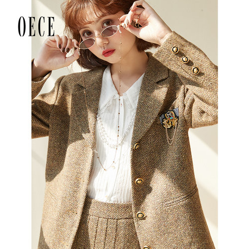 Oece通勤长袖西装外套新款