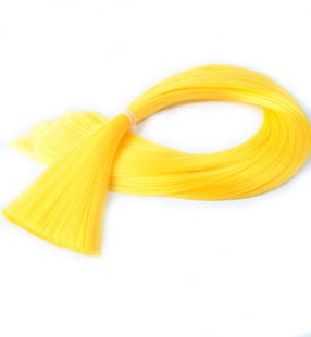 彩色接发挑染黄色无痕手钩彩丝接头发仿真假发散发丝水晶接发束