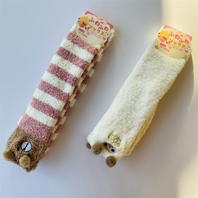 日本软绵绵少女风居家睡眠过膝袜
